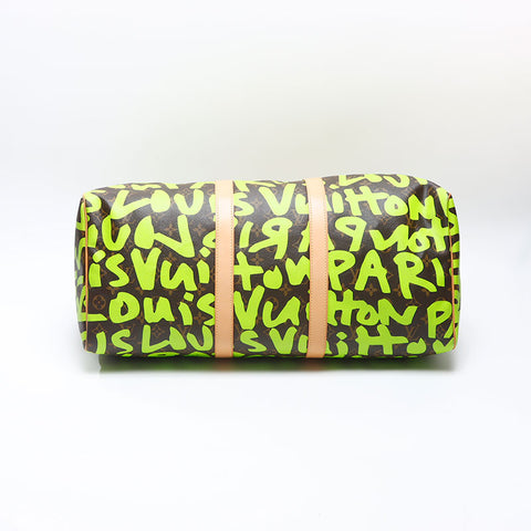 LOUIS VUITTON 2009 Monogram Keepall 50 Graphic Boston bag green WS14441