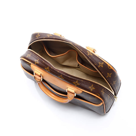 LOUIS VUITTON 2004 Monogram Trouville Monogram Handbag Brown WS14442