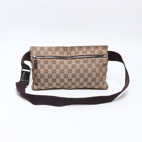 グッチ GUCCI GG キャンバス ベルトバッグ ウエストバッグ ブラウン WS14444