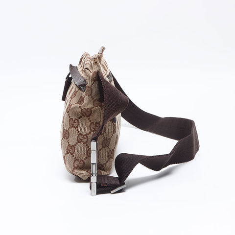 グッチ GUCCI GG キャンバス ベルトバッグ ウエストバッグ ブラウン WS14444