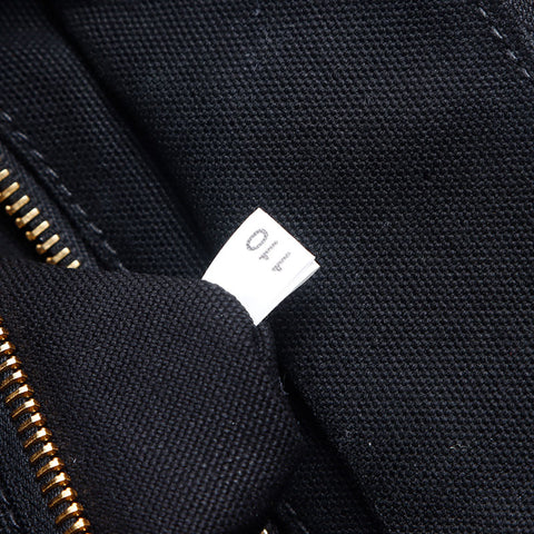 PRADA Basket Bag Straw Handbag black WS14447