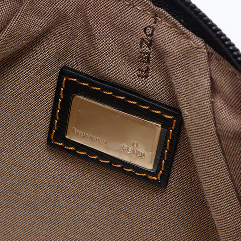 FENDI Zucchino Charm Handbag Brown WS14449
