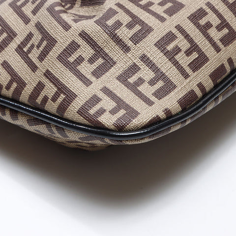 FENDI Zucchino Charm Handbag Brown WS14449