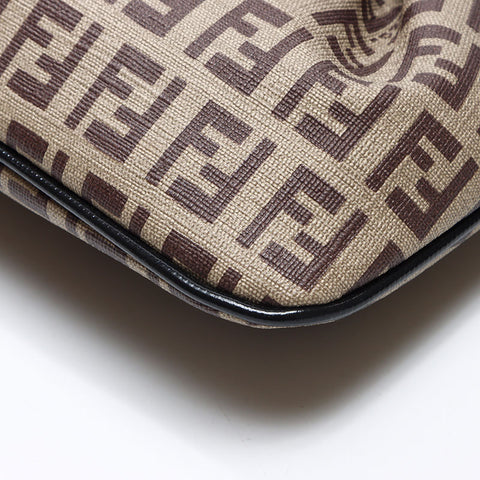FENDI Zucchino Charm Handbag Brown WS14449