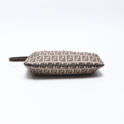 FENDI Zucchino Charm Handbag Brown WS14449