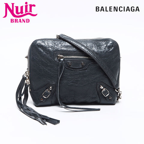 BALENCIAGA Chain Classic Report Shoulder Bag black WS14451