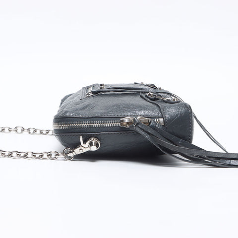BALENCIAGA Chain Classic Report Shoulder Bag gray WS14451