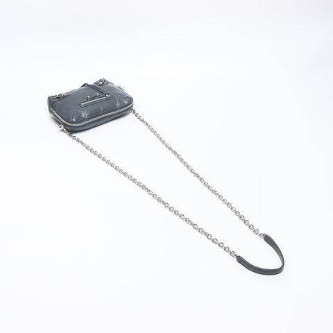BALENCIAGA Chain Classic Report Shoulder Bag black WS14451