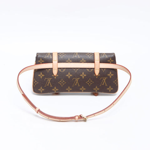 LOUIS VUITTON 2015 Monogram Pochette Marel Shoulder Bag Brown WS14453