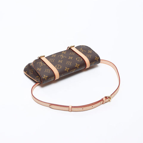LOUIS VUITTON 2015 Monogram Pochette Marel Shoulder Bag Brown WS14453