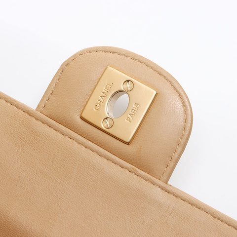 CHANEL Number 6 Chocolate Bar Shoulder Bag beige WS14458