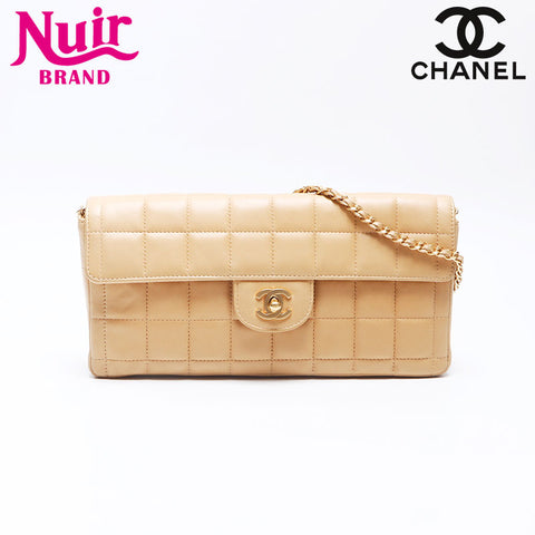 CHANEL Number 6 Chocolate Bar Shoulder Bag beige WS14458
