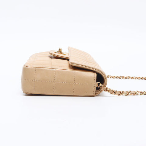 CHANEL Number 6 Chocolate Bar Shoulder Bag beige WS14458