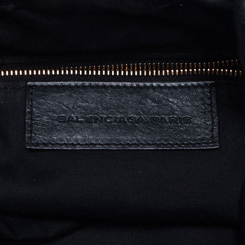 BALENCIAGA Giant pompom Shoulder Bag black WS14459