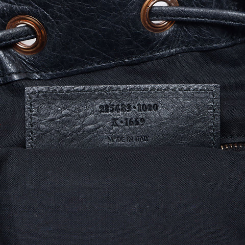 BALENCIAGA Giant pompom Shoulder Bag black WS14459