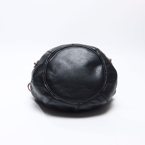 BALENCIAGA Giant pompom Shoulder Bag black WS14459