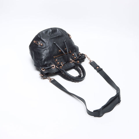 BALENCIAGA Giant pompom Shoulder Bag black WS14459