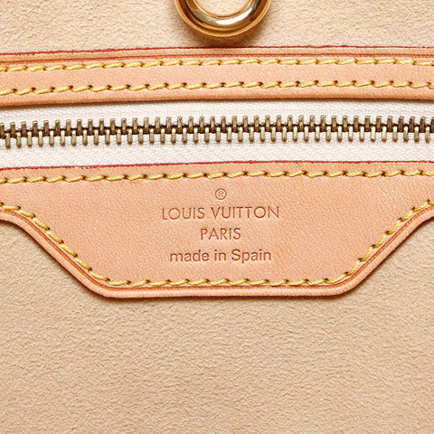 LOUIS VUITTON Damier Azur Hampstead MM N51206 2008 Tote Bag white WS14460