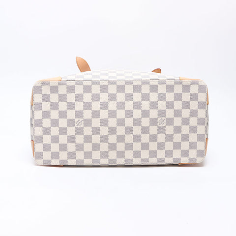 LOUIS VUITTON Damier Azur Hampstead MM N51206 2008 Tote Bag white WS14460