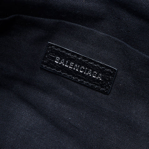 BALENCIAGA Le Cagoule Leather Belt Bag Body Bag Waist bag black WS14463