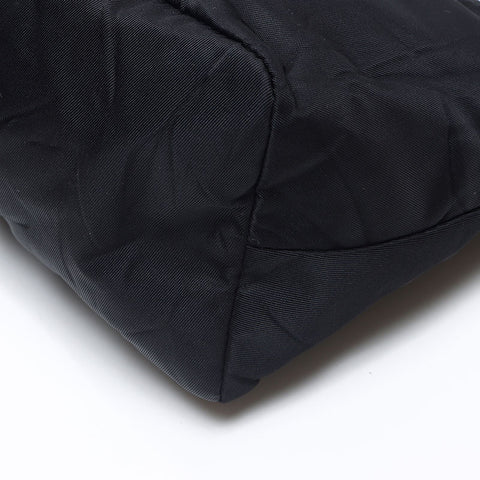 PRADA Nylon Triangle Logo Mini Accessory Pouch Handbag black WS14464