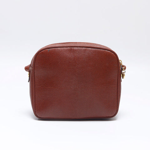 Salvatore Ferragamo Vara embossed leather Shoulder Bag Brown WS14465