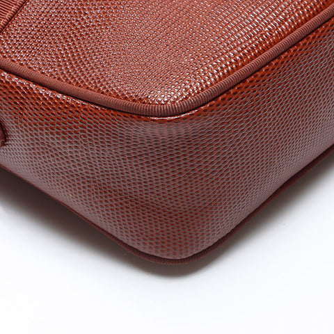 Salvatore Ferragamo Vara embossed leather Shoulder Bag Brown WS14465