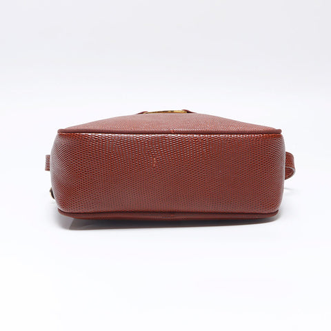 Salvatore Ferragamo Vara embossed leather Shoulder Bag Brown WS14465
