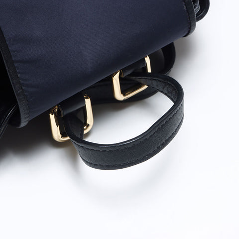 BURBERRY Nylon x Leather Mini Backpack Â· Daypack Navy WS14466