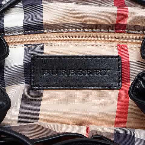 バーバリー BURBERRY ナイロン×レザー ミニ リュック・デイパック ネイビー WS14466