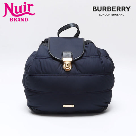バーバリー BURBERRY ナイロン×レザー ミニ リュック・デイパック ネイビー WS14466