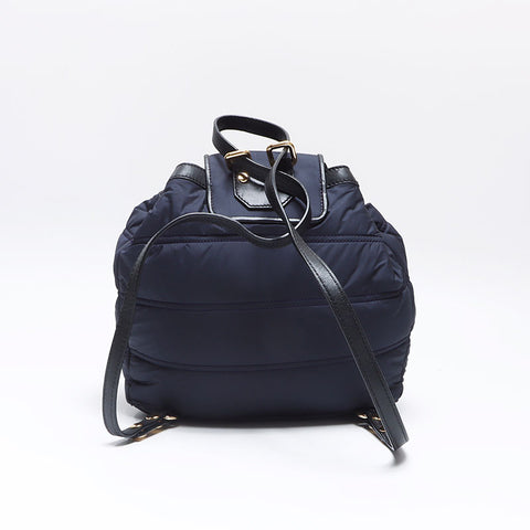 バーバリー BURBERRY ナイロン×レザー ミニ リュック・デイパック ネイビー WS14466
