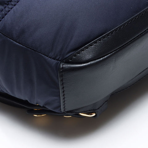 BURBERRY Nylon x Leather Mini Backpack Â· Daypack Navy WS14466