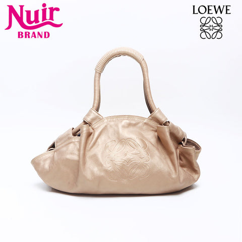 ロエベ LOEWE ナッパ アイレ レザー ハンドバッグ ゴールド WS14467