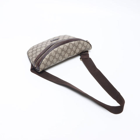 GUCCI GG Supreme PVC Body Bag Waist Bag Waist bag Brown WS14468