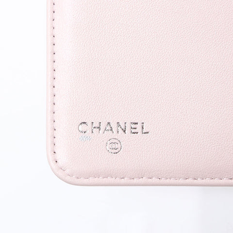 CHANEL 15th series 2011 Caviar Skin COCO Mark Bifold Wallet pink WS14469