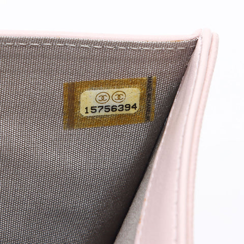 CHANEL 15th series 2011 Caviar Skin COCO Mark Bifold Wallet pink WS14469