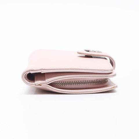 CHANEL 15th series 2011 Caviar Skin COCO Mark Bifold Wallet pink WS14469