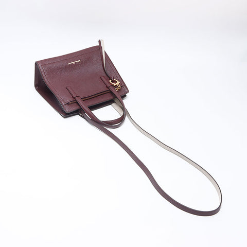 Salvatore Ferragamo Leather Amy Handbag Brown WS14470