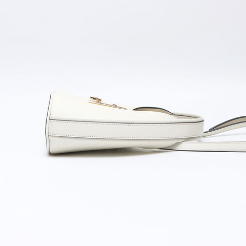 Salvatore Ferragamo Gancini Buckle Hobo Handbag white WS14471