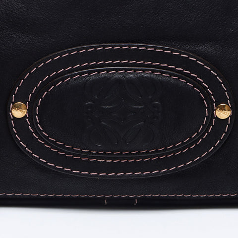 ロエベ LOEWE マドリード アナグラム フリンジ トートバッグ ブラック WS14474
