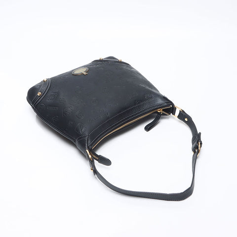 ロエベ LOEWE 160周年 ロゴ 型押し ショルダーバッグ ブラック WS14476