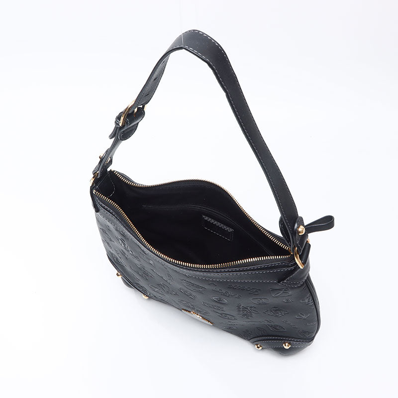 【激安通販 オンラインショップ】 LOEWE ロエベ 160周年 ブラック ショルダーバッグ 型押し ロゴ バッグ