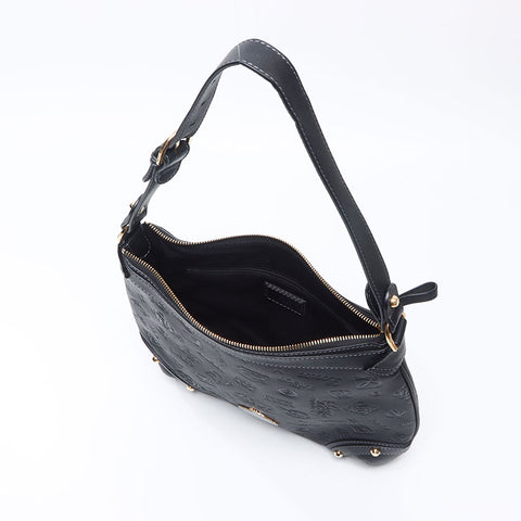ロエベ LOEWE 160周年 ロゴ 型押し ショルダーバッグ ブラック WS14476