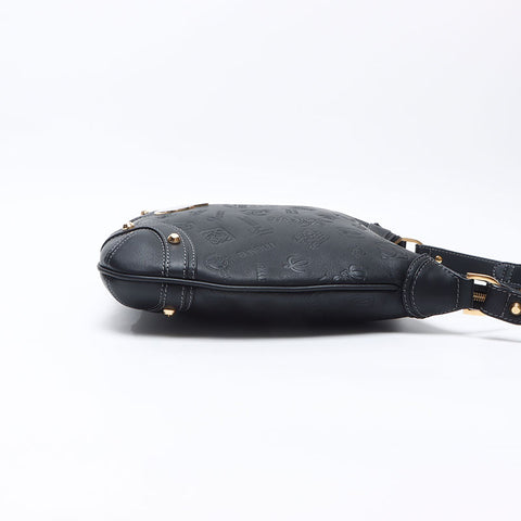 ロエベ LOEWE 160周年 ロゴ 型押し ショルダーバッグ ブラック WS14476