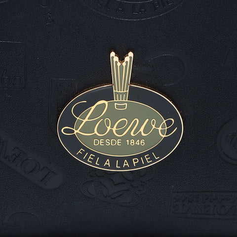 ロエベ LOEWE 160周年 ロゴ 型押し ショルダーバッグ ブラック WS14476