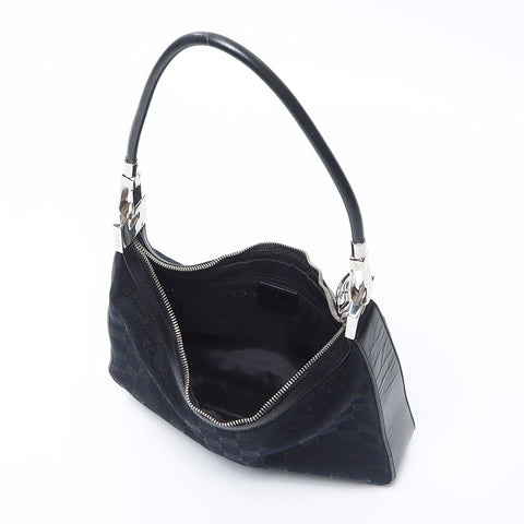 グッチ GUCCI GGキャンバス ハンドバッグ ショルダーバッグ ブラック WS14480
