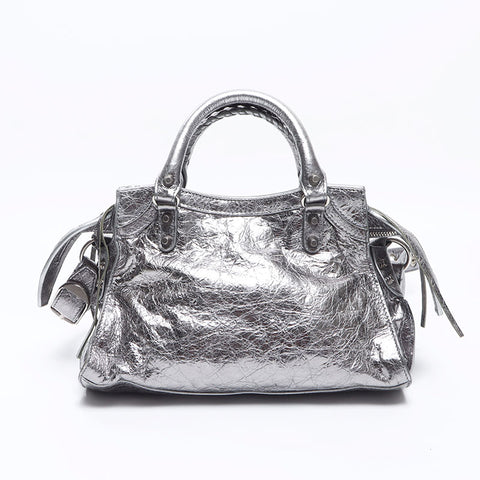 バレンシアガ BALENCIAGA ネオ カゴール 2023年 ハンドバッグ シルバー WS14483