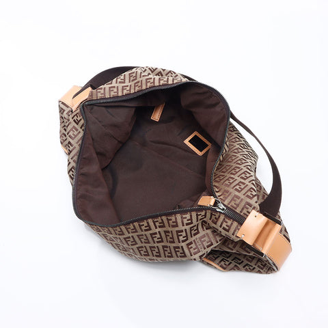 FENDI Zucchino Shoulder Bag beige WS14484