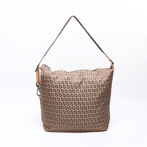 FENDI Zucchino Shoulder Bag beige WS14484